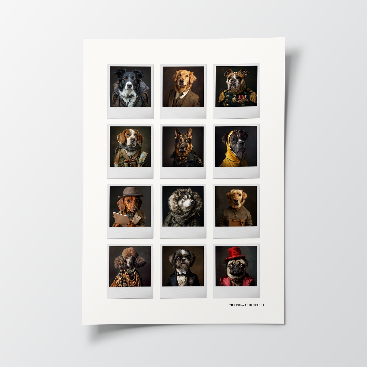 Working Dogs Polaroid Poster